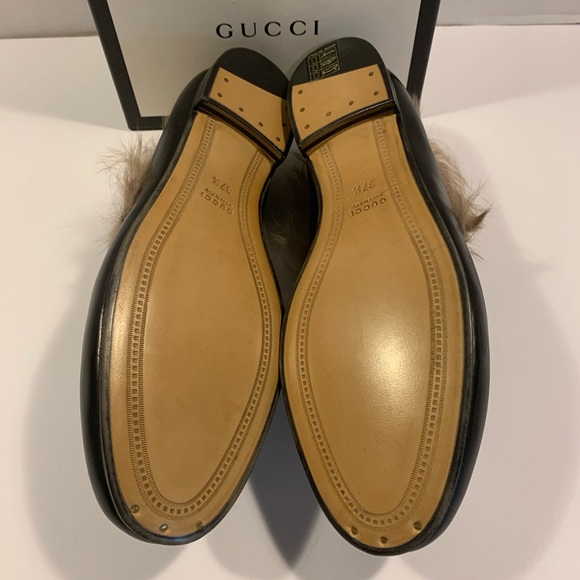 NWT Gucci Jordaan Fur Loafers 37.5 - Picture 5 of 6